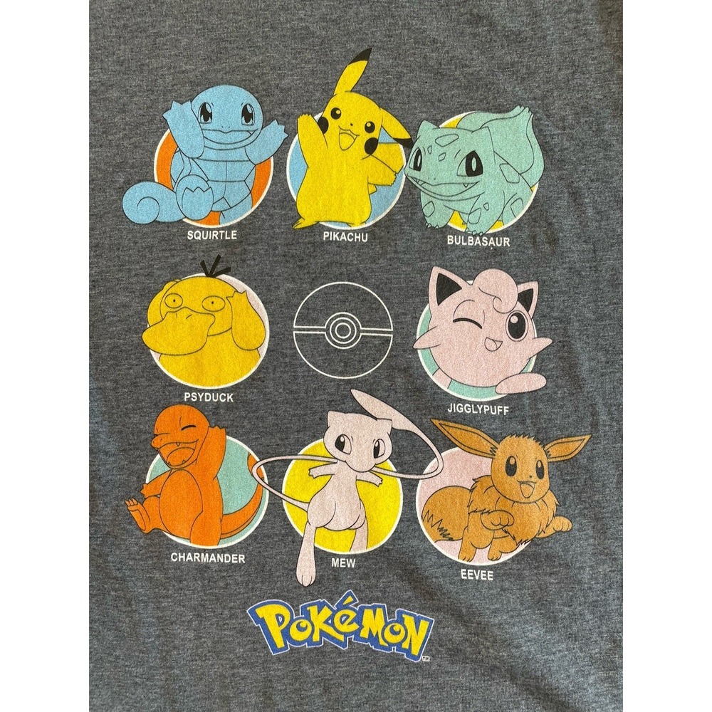 Pokemon T-shirt Youth Large 151 Golden Softstyle Cotton Blend Pikachu Eevee NWOT - Picture 7 of 7